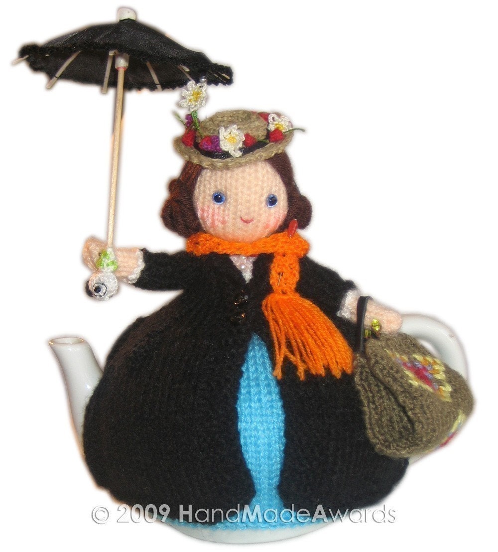 Lovely Mary POPPINS Tea Cosy PDF Email Knit PATTERN
