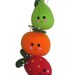 Orange, Pear and Strawberry PINCUSHION Pdf Email KNIT PATTERN