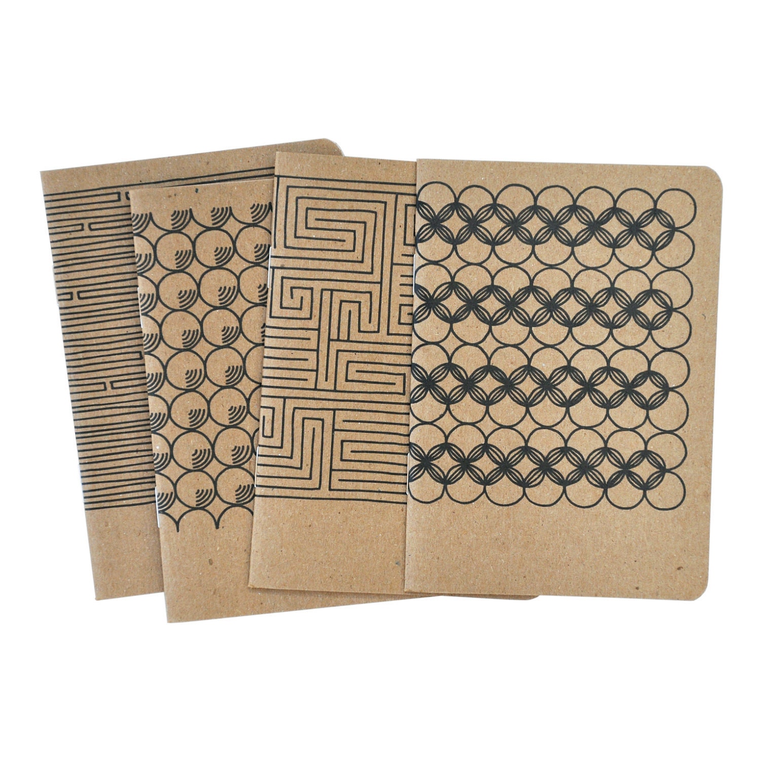 4 Pocket Notebooks, Geometric No.2