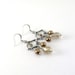Pearl Chandelier Earrings Silver Bronze Topaz Teardrop Beaded Wire