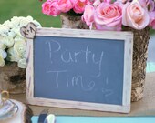 Chalkboard Frame With Personalized Engraved Wood Heart Sign