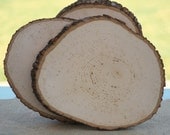 Set of 6 Rustic Wood Tree Slice Centerpiece Candle Flower Arrangement Stands