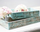 Distressed Barn Wood Served With Love Dessert Buffet Trays (item P10407)