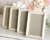 Rustic Wedding Frames 5x7Shabby Wedding Decor SET of 4 (item P10039)