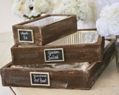 Rustic Serving Trays With Chalkboard Signs Holiday Entertaining Christmas Gift
