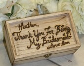Personalized Bridesmaid Gift Box Rustic Wedding