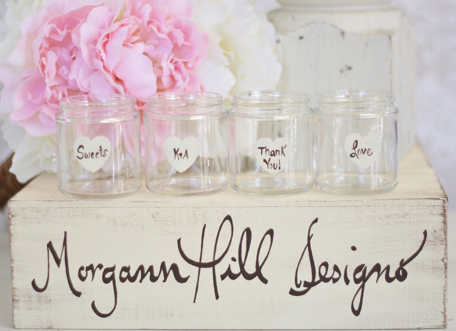 Wedding Favor Jars Rustic Shabby Chic Decor SET of 50