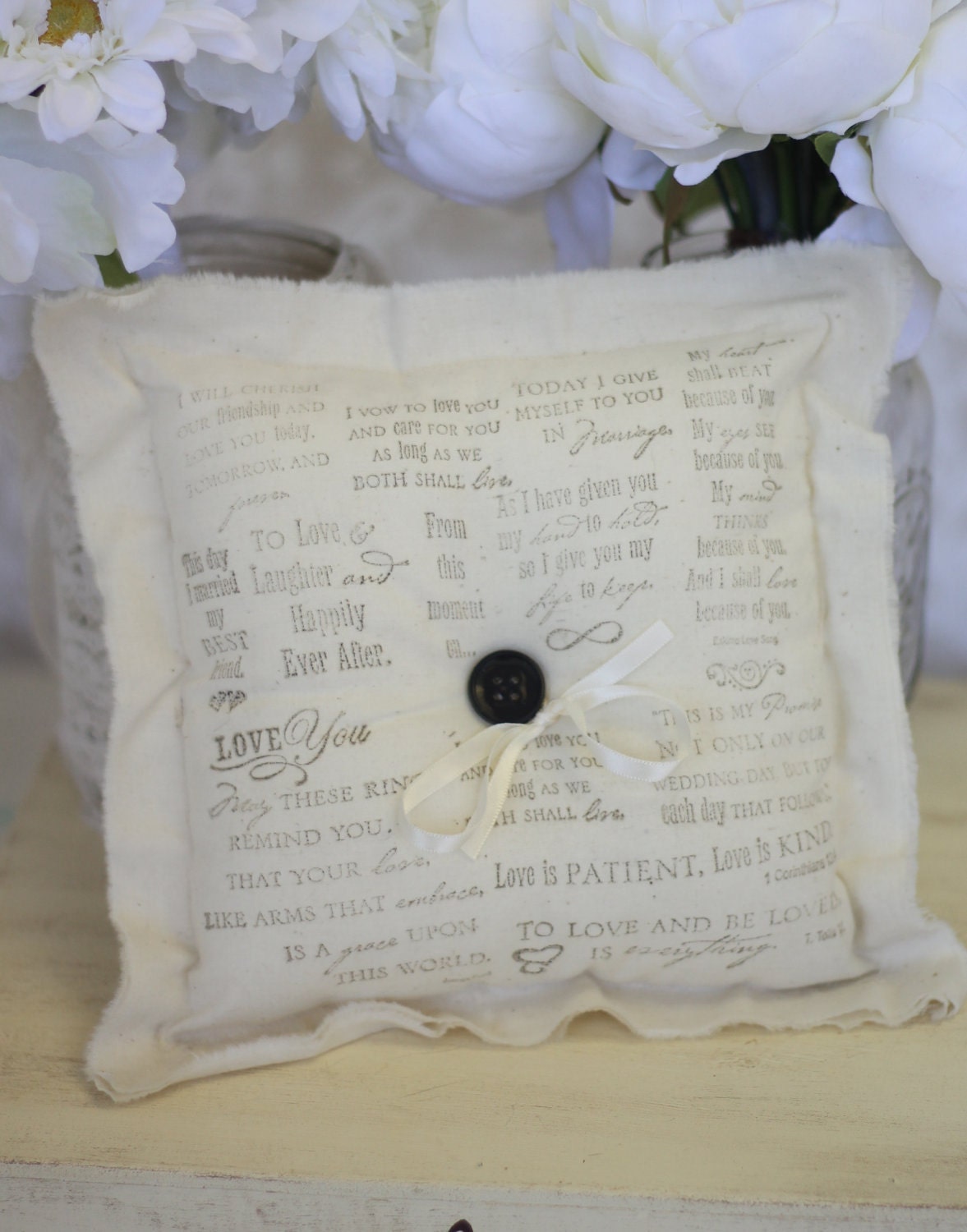 Ring Bearer Pillow Love Quotes by Morgann Hill Designs