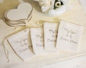 Rustic Guest Book Wood Hearts Advice For The Bride & Groom SET of 50