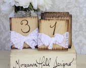 Rustic Table Numbers Lace Shabby Chic Wedding Decor (item E10019)
