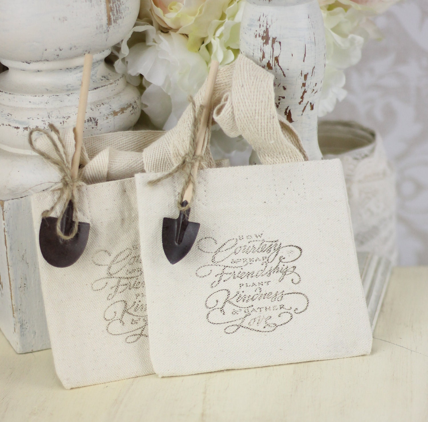 Wedding Favor Bags Rustic Chic Garden Wedding SET of 25