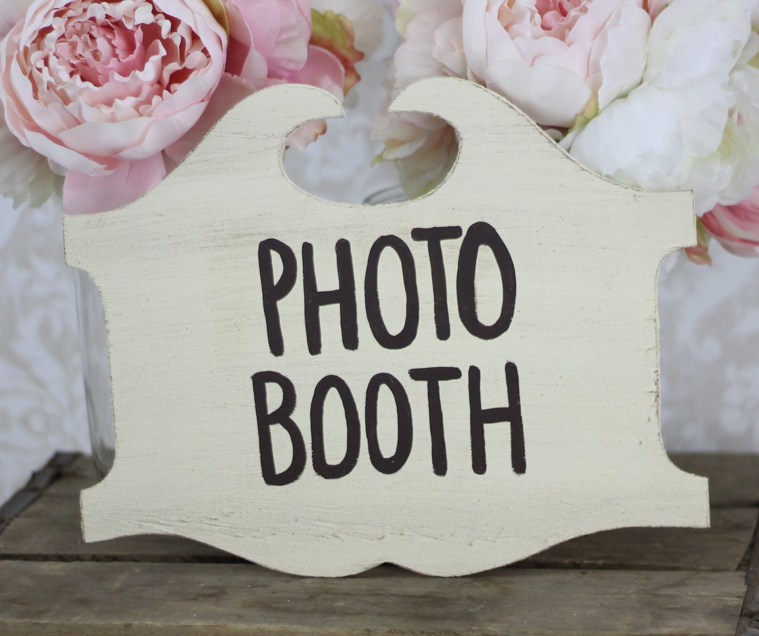 Wedding Photo Booth Sign Shabby Chic Wedding Decor ( item P10048)