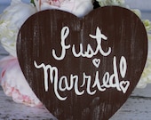 Just Married Wedding Sign Photo Prop Flower Girl or Ring Bearer