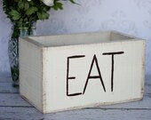 Rustic Buffet Box Hand Painted EAT Shabby Chic Wedding (item P10464)