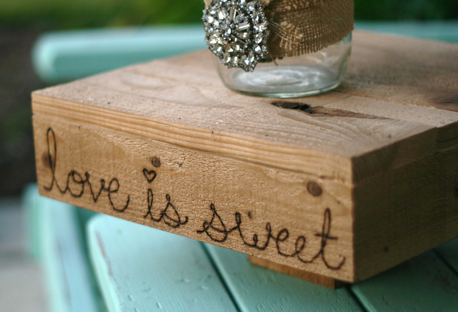 Cake Stand Rustic Wedding Love Is Sweet