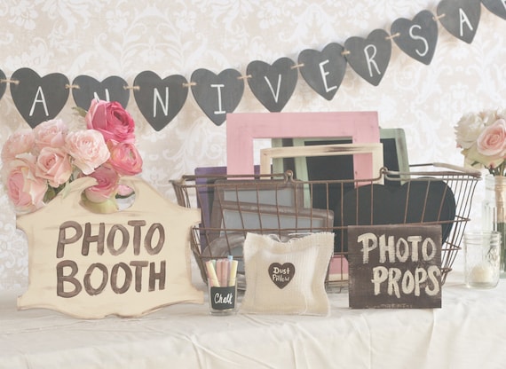 Wedding Photo Booth Props Collection Rustic Distressed Chalkboards (item P10212)