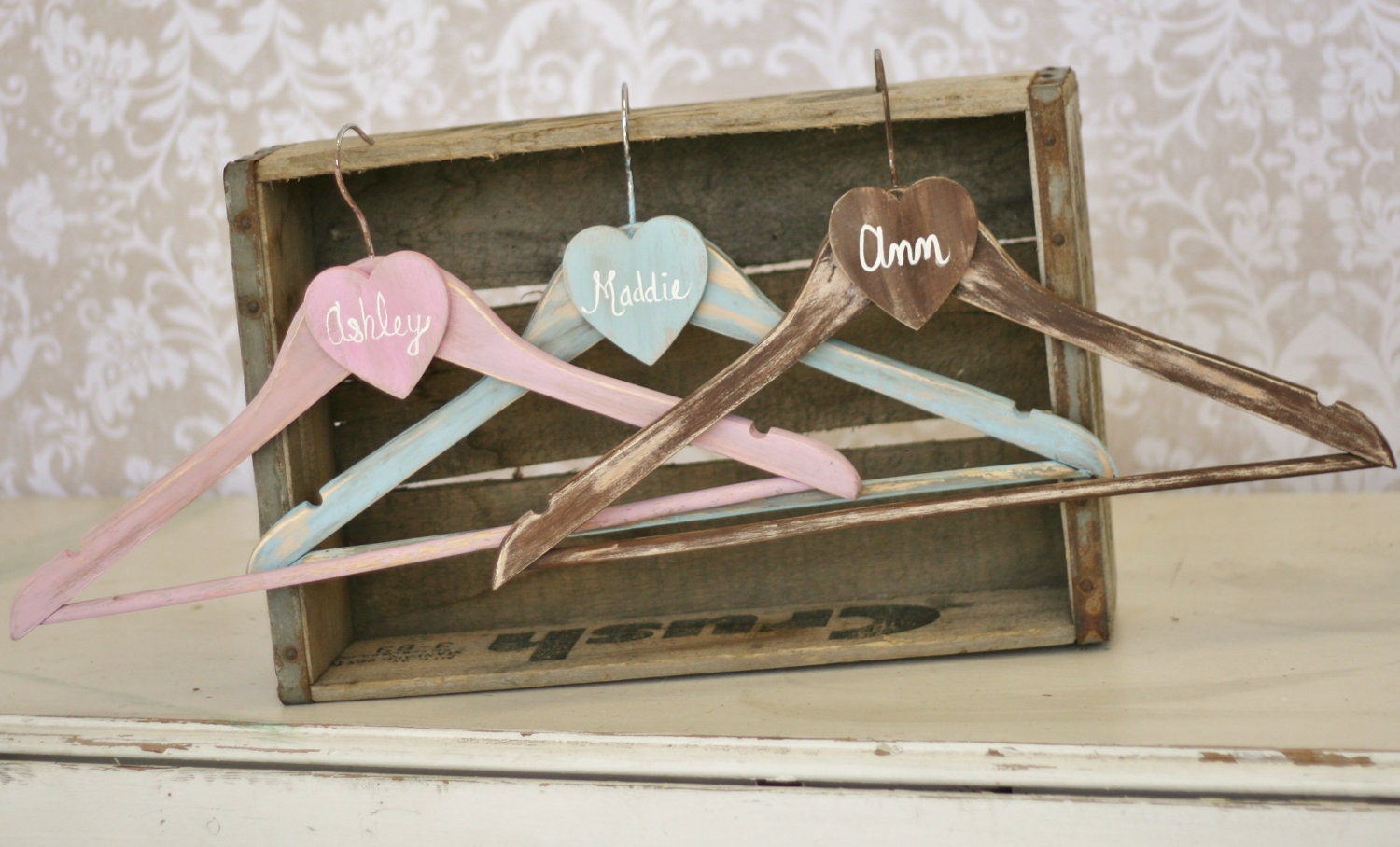 Personalized Wedding Hangers Bridesmaid Gifts SET OF 6