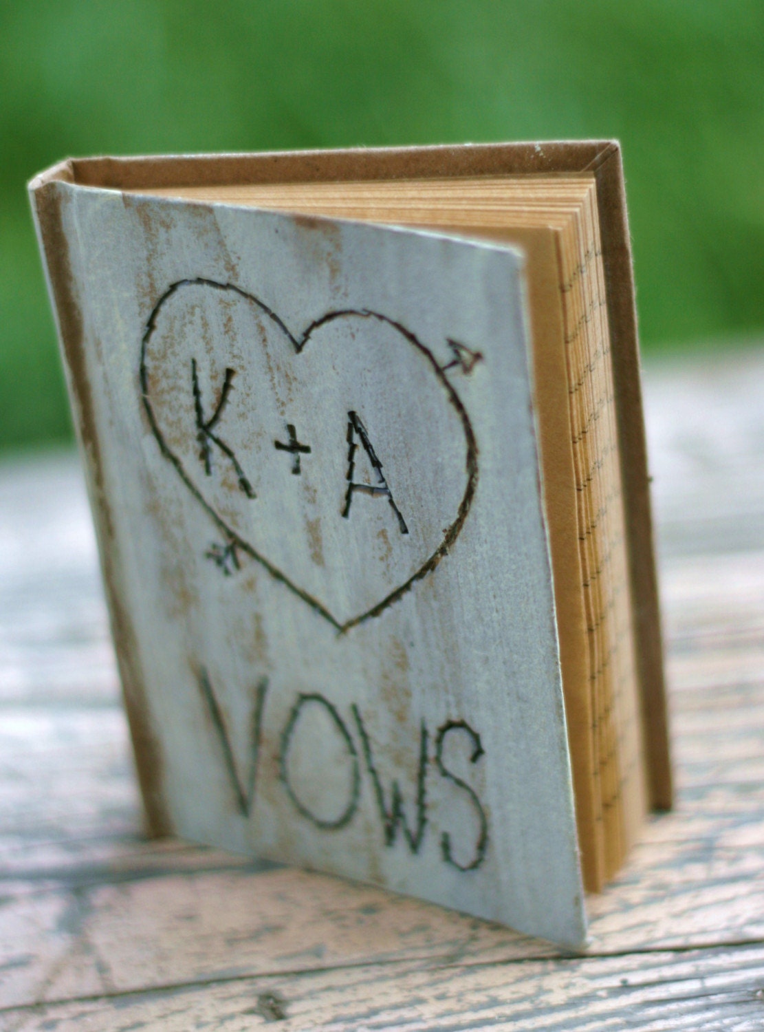 Wedding Vows Book Personalized Vintage Wedding Decor