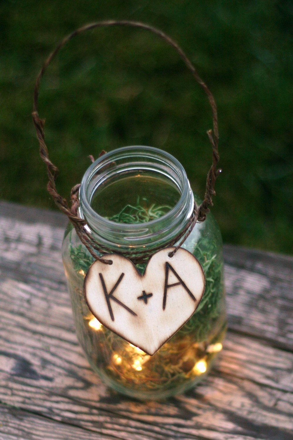 Set of 6 Upcycled Personalized Firefly Lightning Bug Lanterns