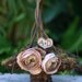 Personalized You Pick The Colors Custom Woodland Chic Moss Ring Bearer Pillow and Rustic Flower Girl Basket SET