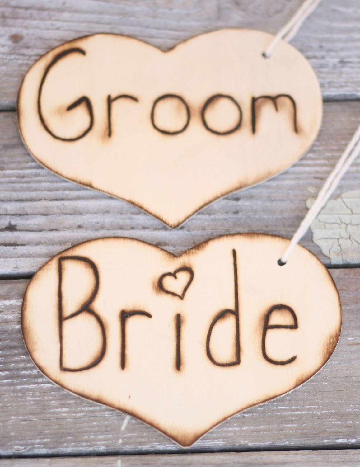 Bride and Groom Chair Signs