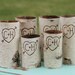 6 Personalized Custom Engraved Birch Bark Wood Vases or Candle Sleeves