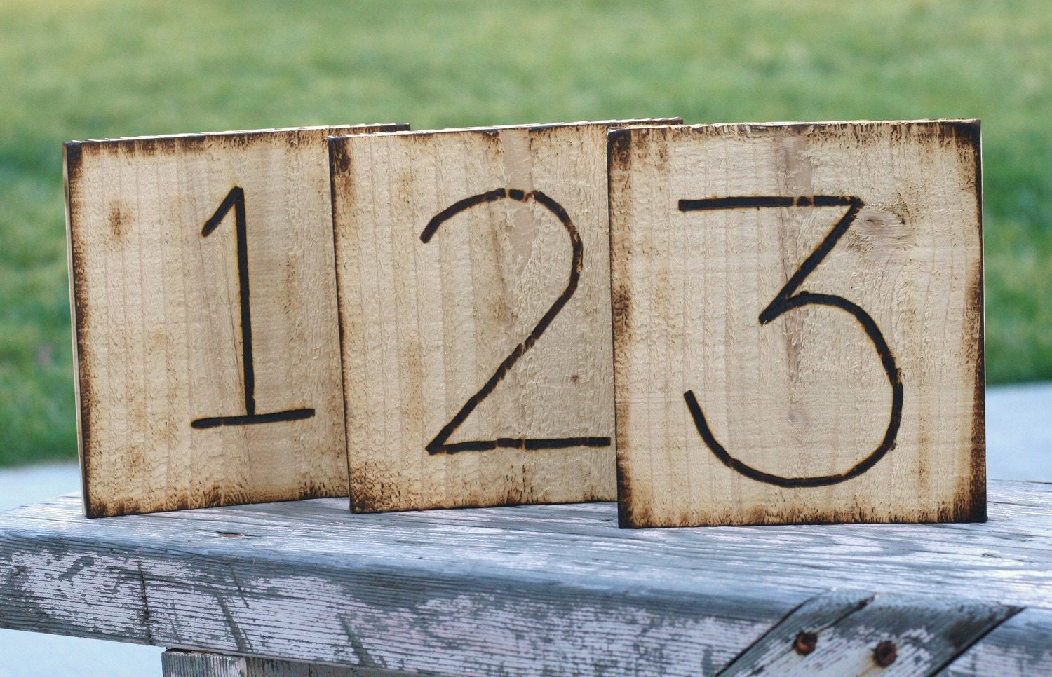 Rustic Table Numbers Country Wedding Barn Farm Outdoor Garden Shabby Chic Wedding Decor