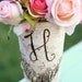 SET of 12 Personalized Tall Birch Wood Vases