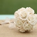Woodland Romantic Vintage Inspired Ornate Paper Creamy White Ivory Roses Bride Bouquet