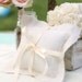 Shabby Chic Ring Bearer Pillow Rustic Burlap Vintage Inspired