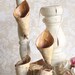 SET OF 6 Mini Rustic Birch Bark Flower Holder Cones Decor (item M10473)