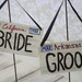 Bride and Groom Chair Signs Custom Wedding Decor (item P10291)