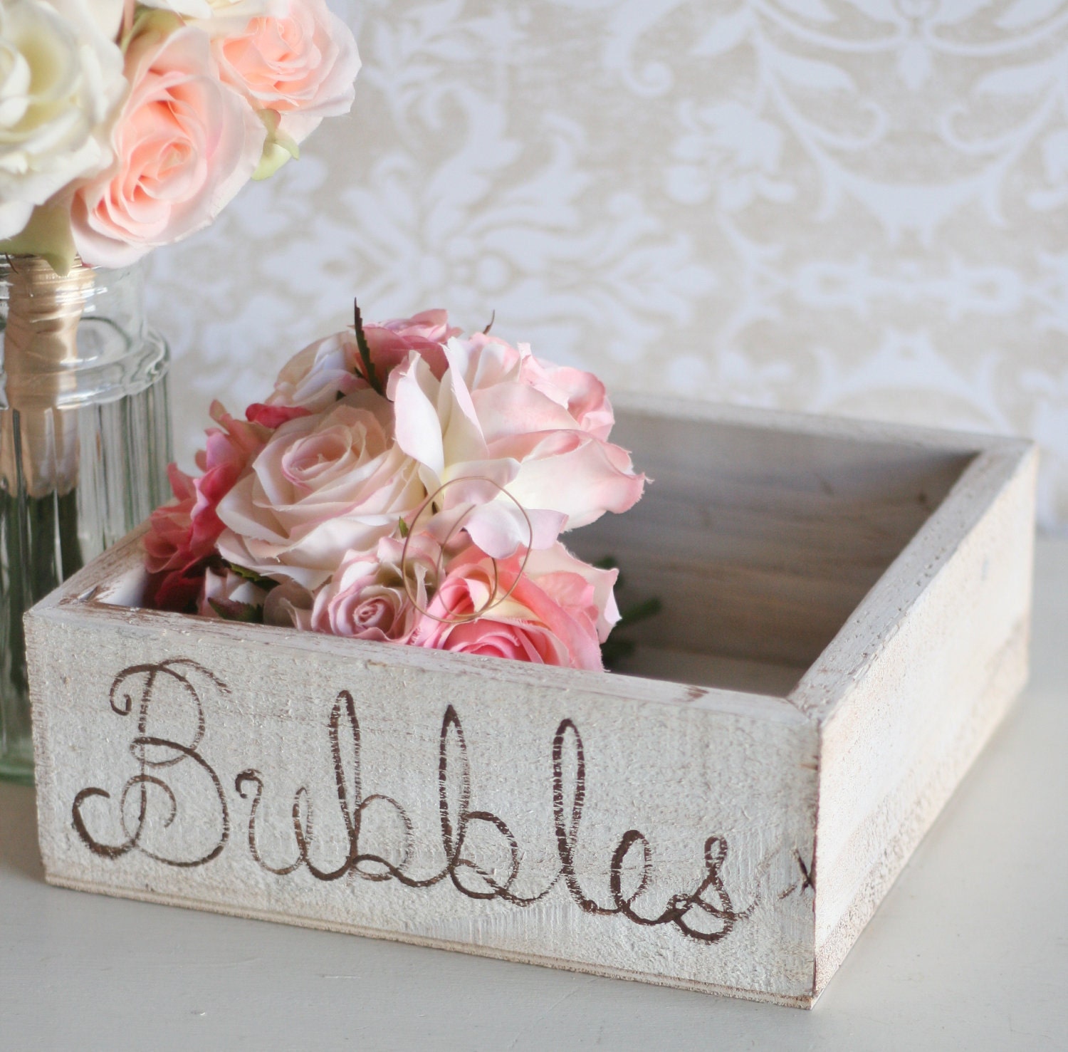 Wedding Bubbles Holder Rustic Tray (item P10151)