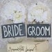 Bride and Groom Chair Signs Rustic Wedding Decor (item P10218)
