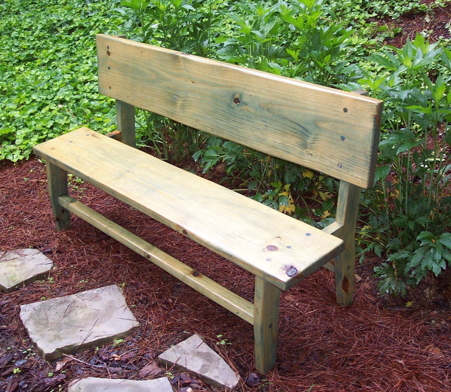The S Style Wooden Bench 45 Inch