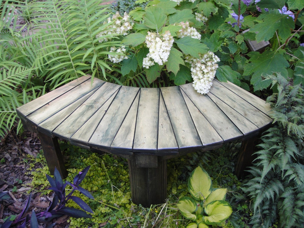 Hand Crafted 44 Inch Pine or Spruce Fan Bench or Table For the Inside or Porch Use