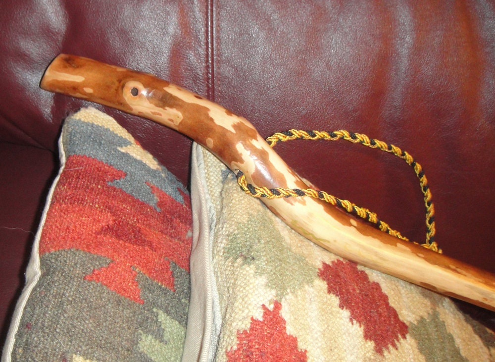 Natural Finish Crooked Man's Solid Tulip Poplar Walking Stick 47 Inch