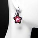 Hyacinth Orange 2X AB Hot Pink Piano Black Star Earrings Beadweaving Purple Niobium - "Punk Rock Star"