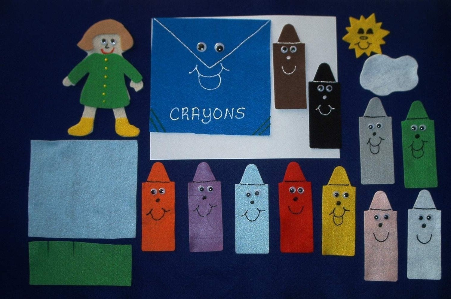 Crayon Box That Talked Flannel Board Felt Story Set AND story sequencing