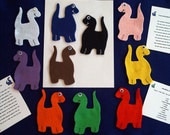 10 Colorful Little Dinos Flannel Board Felt Story Set