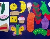 Mr. Caterpillar Eats a Big Lunch Flannel Board Felt Story Set