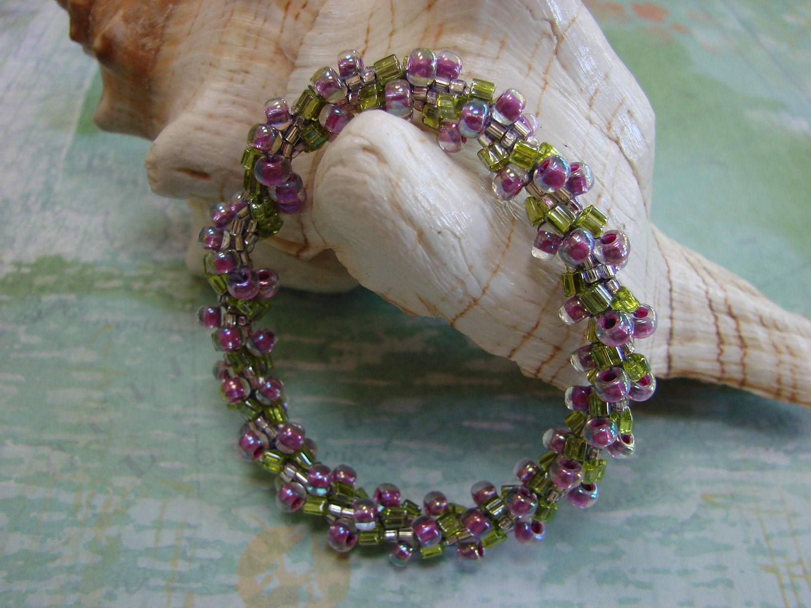 Donia's N2Beadz... Bead Crochet Spiral Rope Seed Bead Bracelet