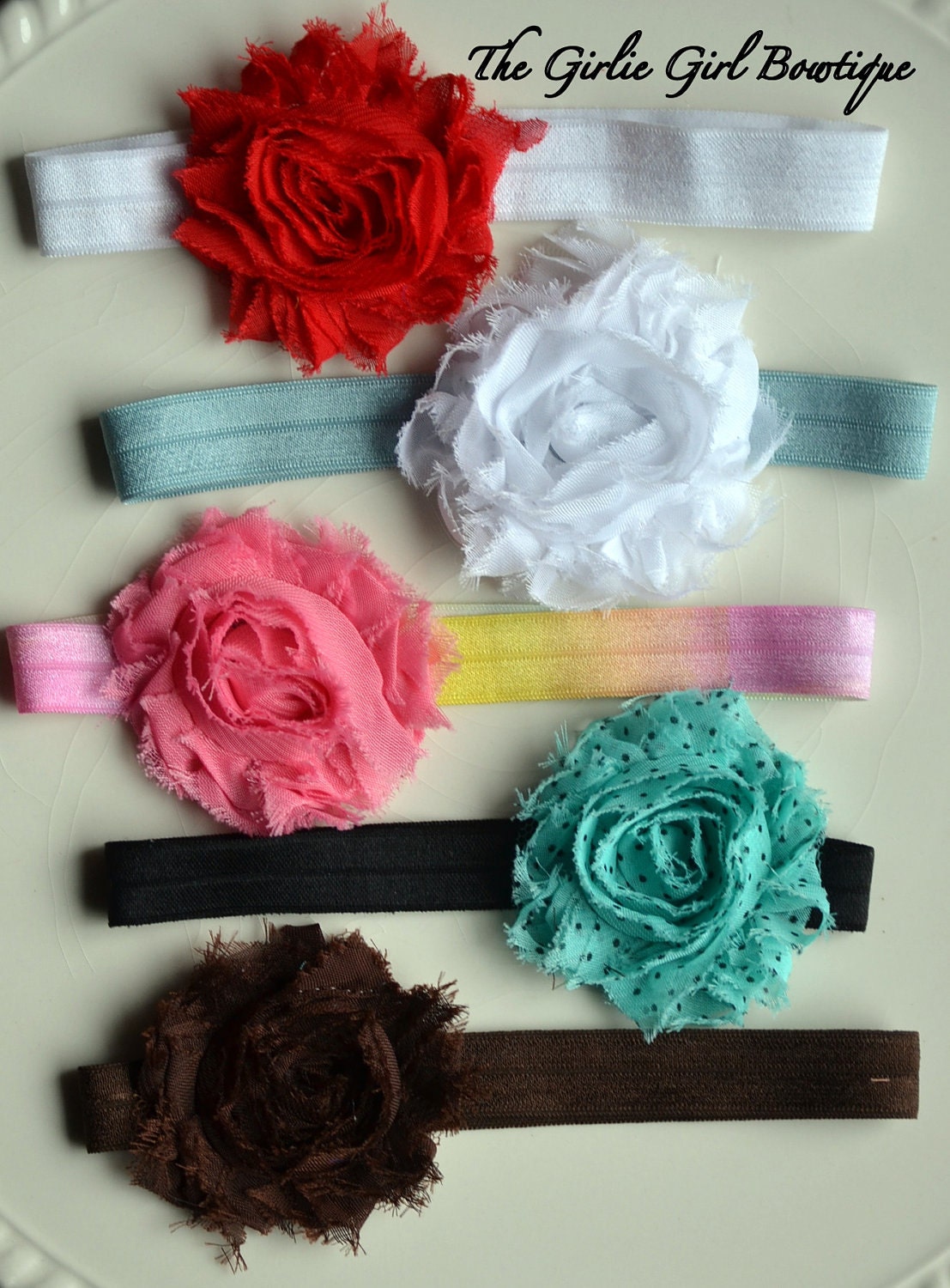 Baby headband - Infant headband - Flower headband - Newborn headband-Little girl headband - Baby girl headband - Fray flower headband-