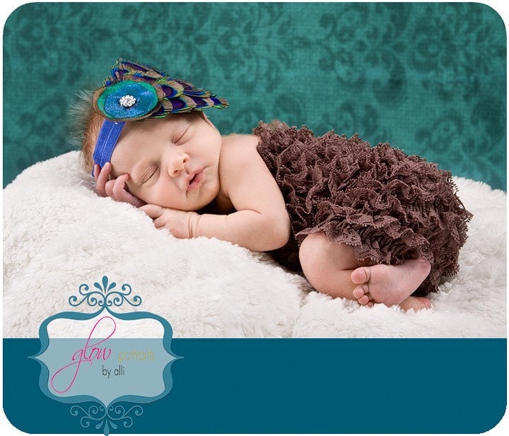 Baby Headbands, Baby Girl Headband, Baby Bows Headband, Infant Headband, Peacock feather headband ,Feather headband , Photo prop