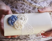 WEDDING CLUTCH PURSE- Old, New, Borrowed, Blue. Perfect gift for bride-to-be