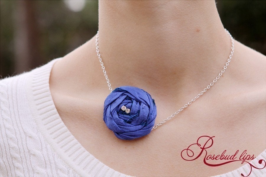 Single Rosebud Necklace- Perfect for bridesmaids or cocktail event