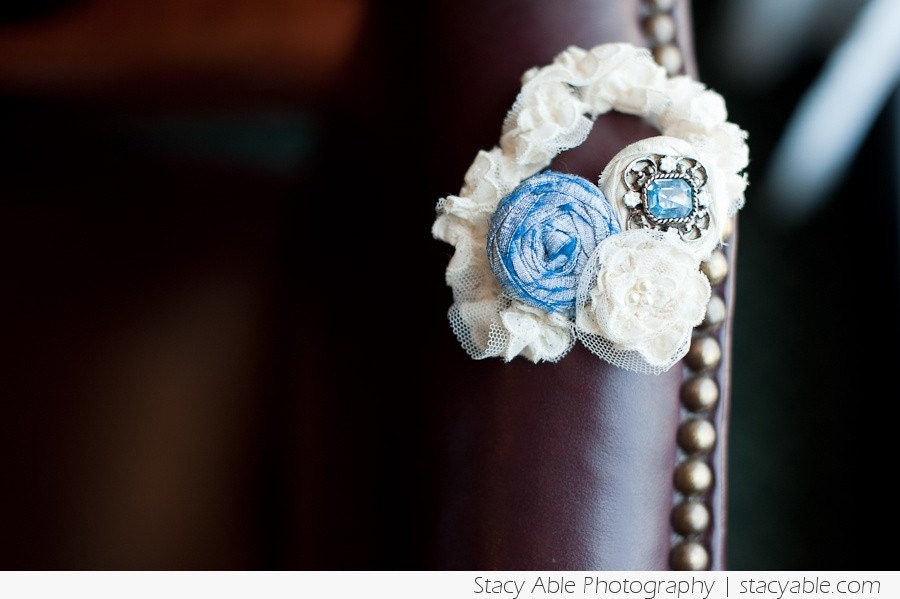 Lace Bridal Garter- Something Blue