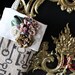 Christmas Stocking- Linen Cuff on Burlap with Silk Flowers