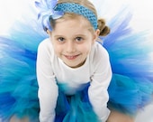 Carribean Dream Tutu - A 10 inch Tutu by Cuddlehugs With Free Coordinating Flower Clip