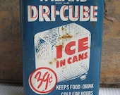 Vintage 1950s Wizard Dri Cube Ice in Cans